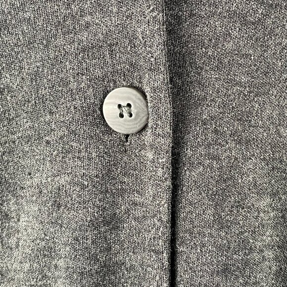 Lord & Taylor Long Grey Wool Button-Front Coatigan Vintage Collared Knit Coat L - Picture 8 of 13